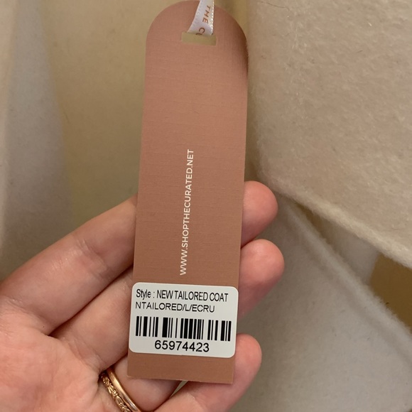 NWT The Curated Ecru Tailored Coat Wool-Cashmere - Picture 5 of 11